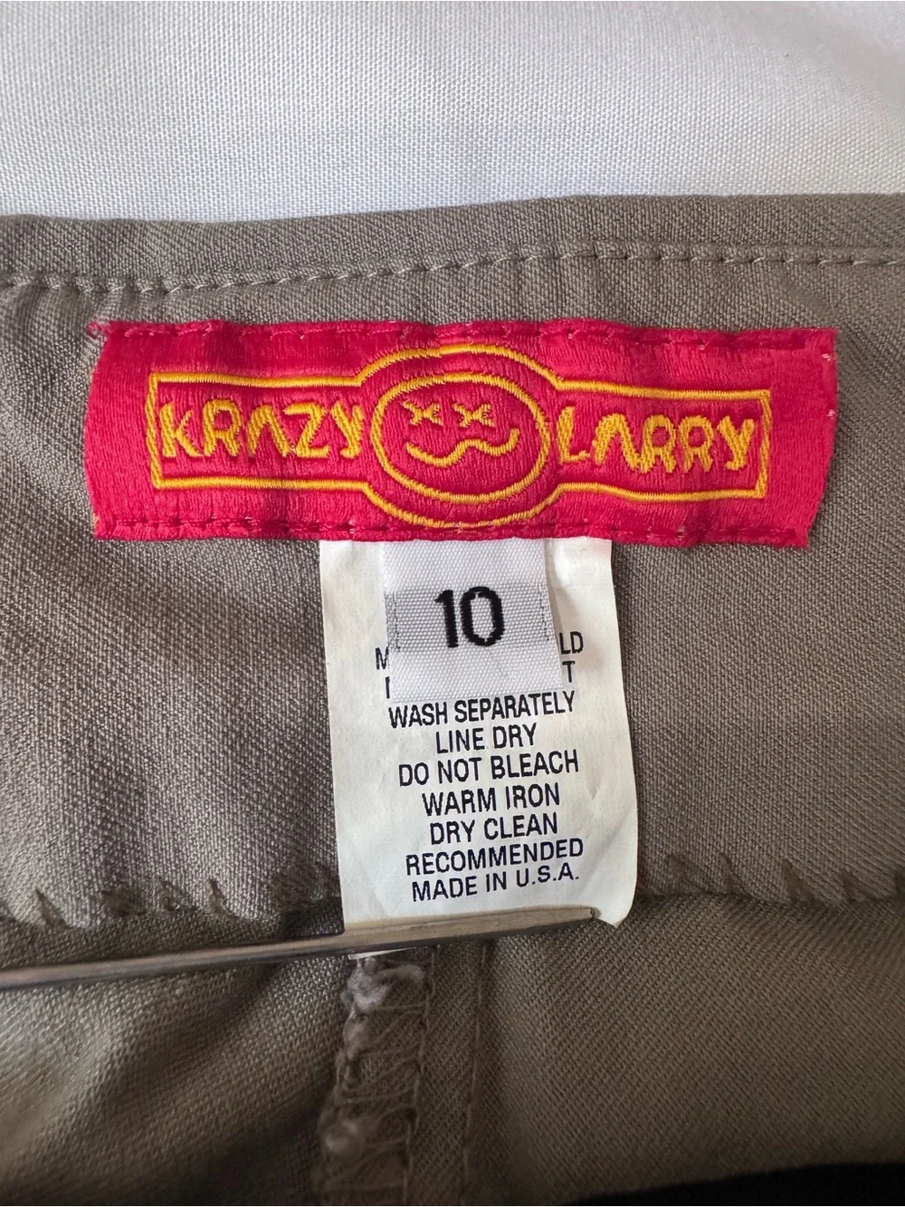Krazy Larry Taupe Pull On Ankle Pants Size 10 Stretch Career Office Neutral USA